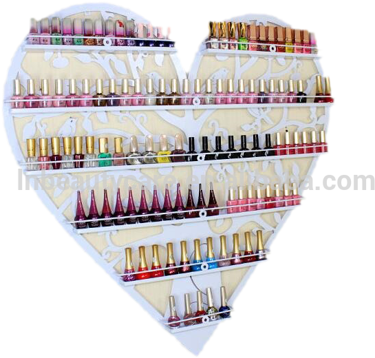 Wholesale Iron Hearted Wall Nail Gels Bottle Display - Nail Polish (703x596), Png Download