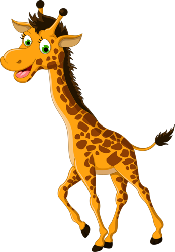 Giraffe Clipart Jiraffe - Cute Giraffe (348x500), Png Download