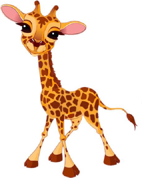 Giraffe Clipart Food - Clipart Giraffe (600x600), Png Download