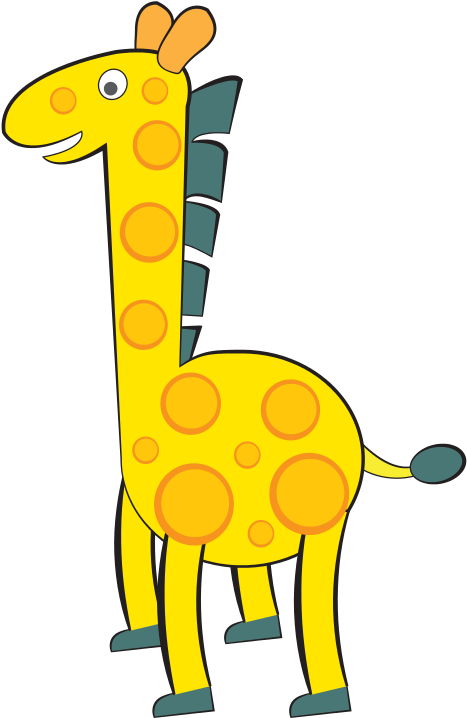 Free To Use Public Domain Animals Clip Art - Northern Giraffe (591x760), Png Download