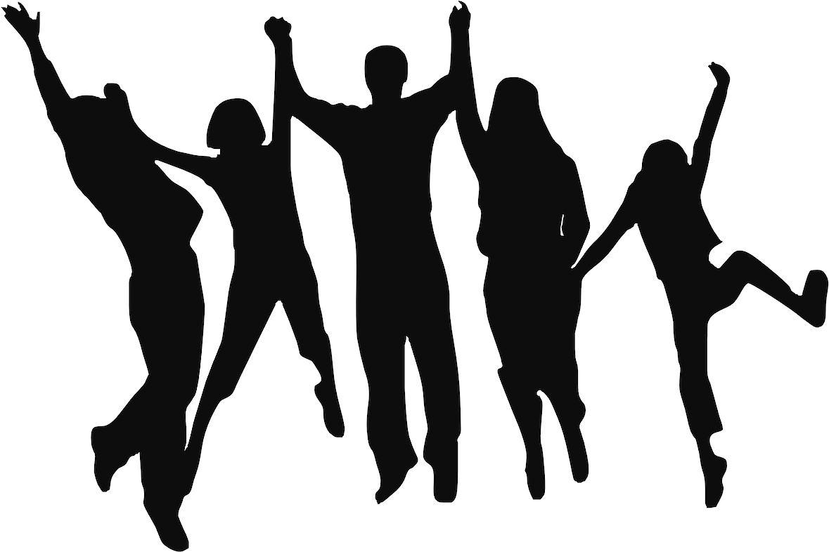 Cheering-297419 - Friends Images Black And White (1280x914), Png Download