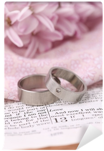 Fotomural Los Anillos De Boda De Titanio En La Biblia - Wedding Ring (400x400), Png Download