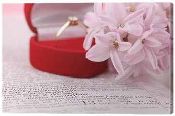 Cuadro En Lienzo Anillo De Compromiso En La Biblia - Engagement Ring (400x400), Png Download