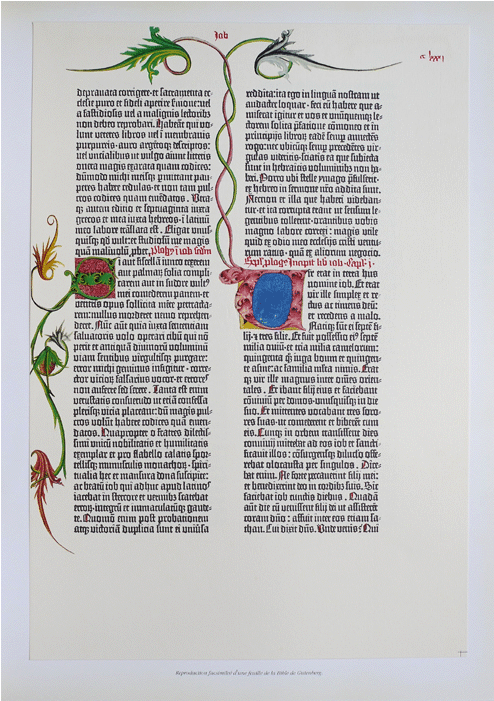 The Gutenberg Bible Or The Lined Bible Incunabula & - Initial T: Two Men Digging (1000x700), Png Download