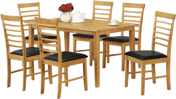 Wescombe Dark - Hanover Large Dining Set (700x411), Png Download