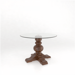 42- 54" Round Glass Table By Canadel - Canadel Inc. (400x300), Png Download