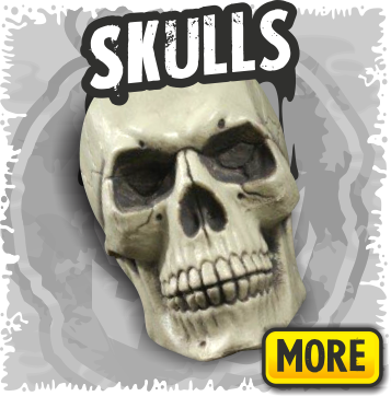 Skulls Props Scary Effects - Halloween Skull (357x362), Png Download