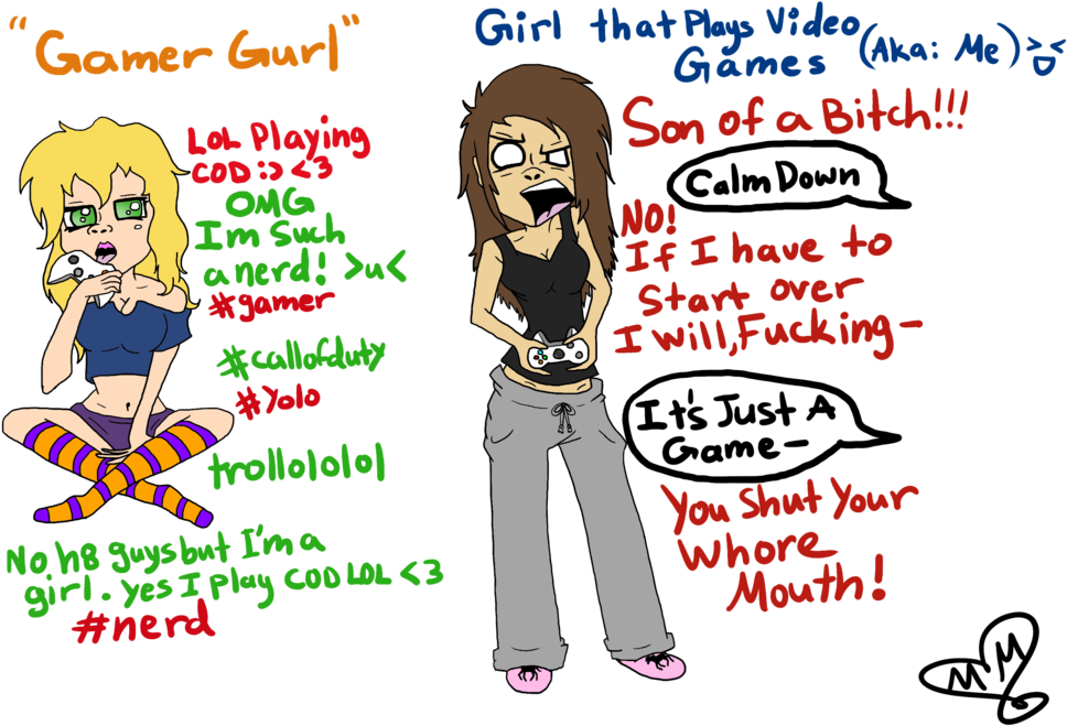 Homeabout About - Girl Gamer Vs Gamer Girl (1024x683), Png Download