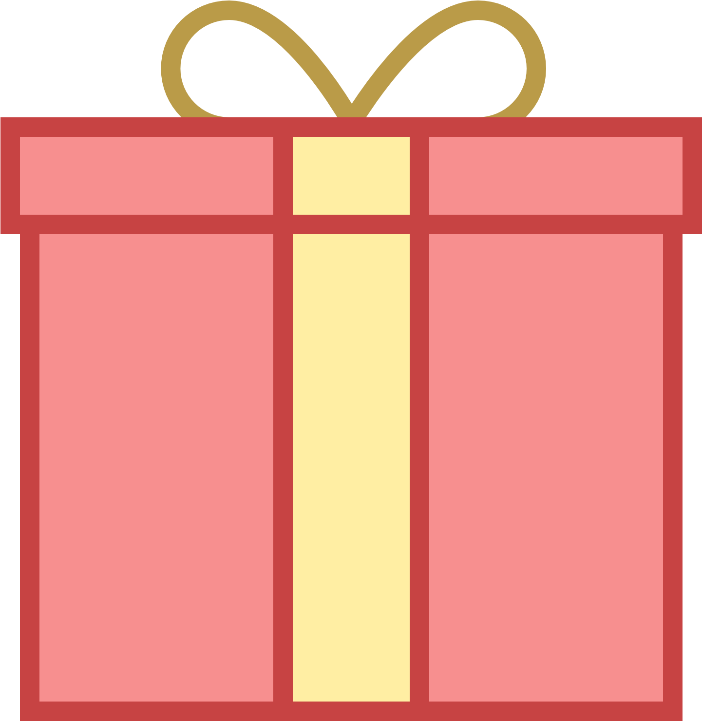 Box Pencil And In Color - Gift Square Clip Art (1600x1600), Png Download