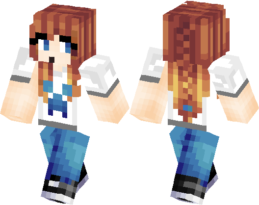 Gamer Girl Minecraft Skin (528x418), Png Download