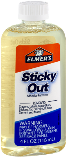 Elmer's Sticky Out Adhesive Remover - 4.0 Oz Bottle (600x600), Png Download