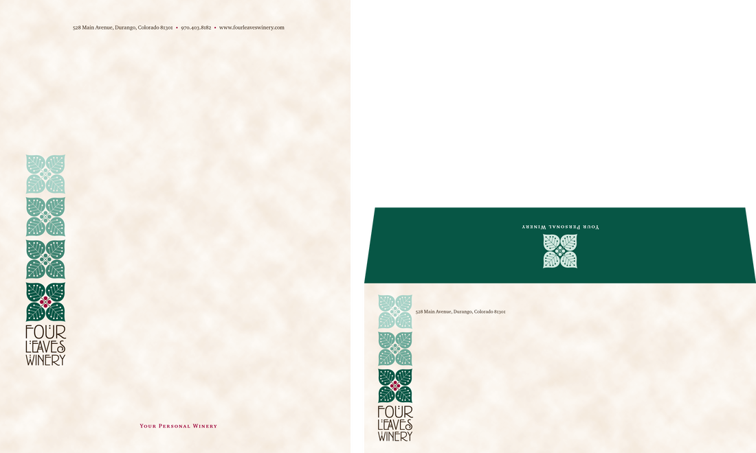 Four Leaves Winery • Letterhead - Graphic Design (1100x660), Png Download
