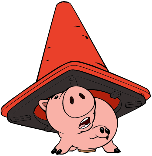 Download Hamm Under Traffic Cone Toy Story Traffic Cone Full Size