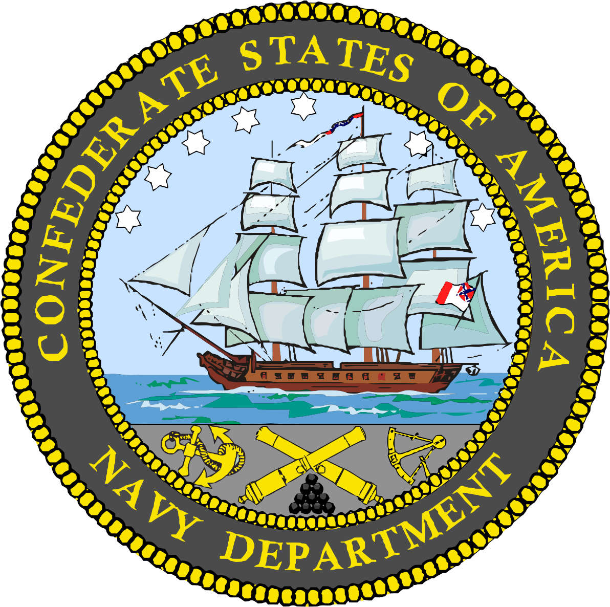 Confederate States Navy (1200x1190), Png Download