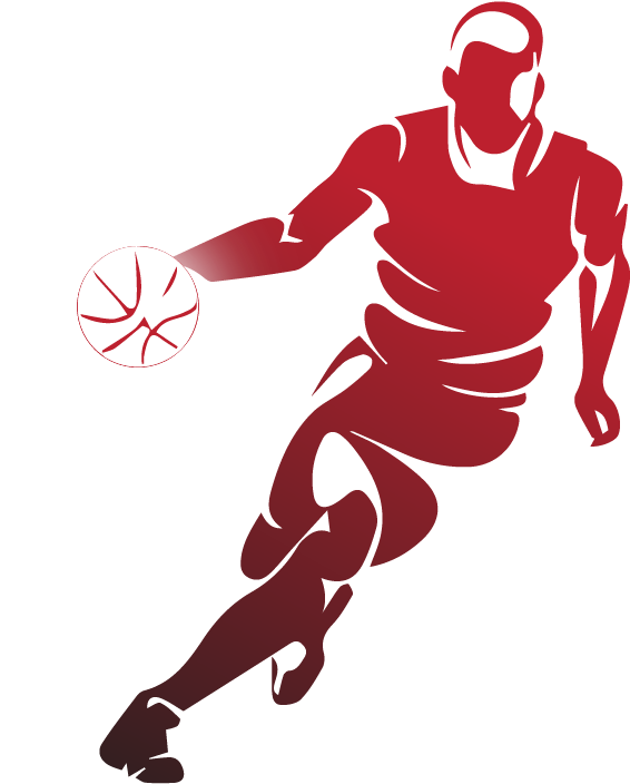 Basketball Clipart Clinic - Silhouette Basketball Player (598x727), Png Download