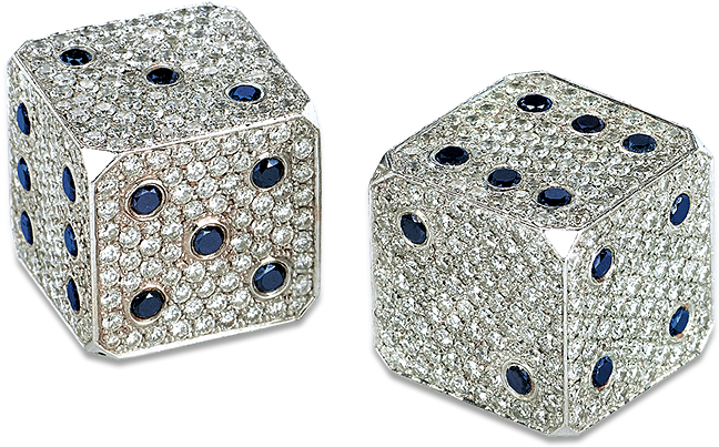 White Gold Diamonds, Dice, - Diamond Dice (700x700), Png Download