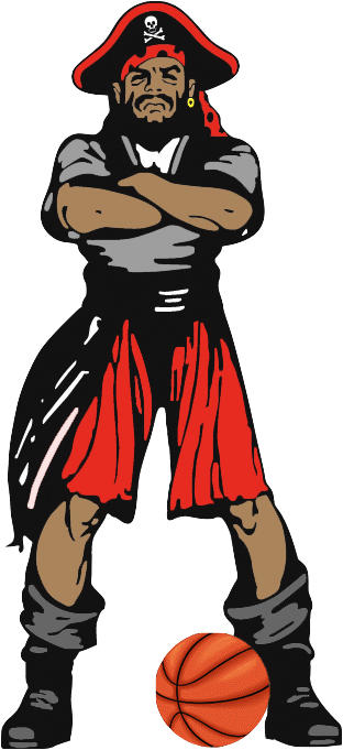 Basketball Clipart Pirate - Pirate Basketball (312x681), Png Download