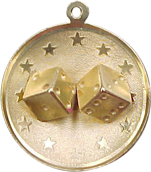 Sold Cs 5 20 16 Vintage 14k Gold Dice Star Charm - Locket (355x355), Png Download