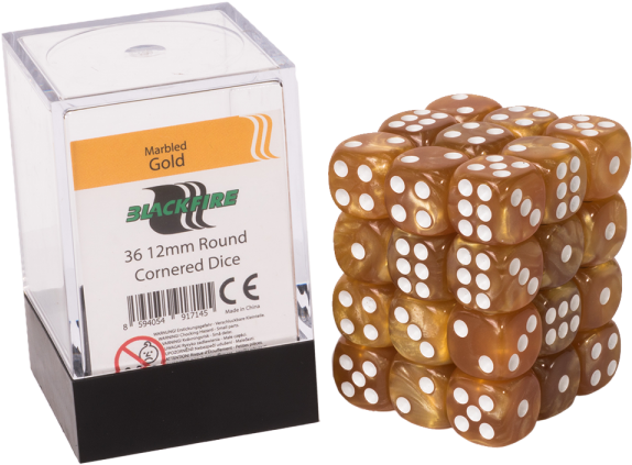 Blackfire Dice Cube Ā€“ 12mm D6 36 Dice Set Ā€“ Marbled - Blackfire Dice Cube - 12mm D6 36 Dice Set - Marbled (600x600), Png Download