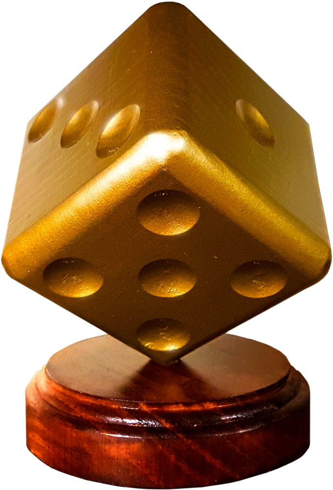 Gold Die Trophy And $100 Gift Card With A Choice Of - Wood (716x1056), Png Download
