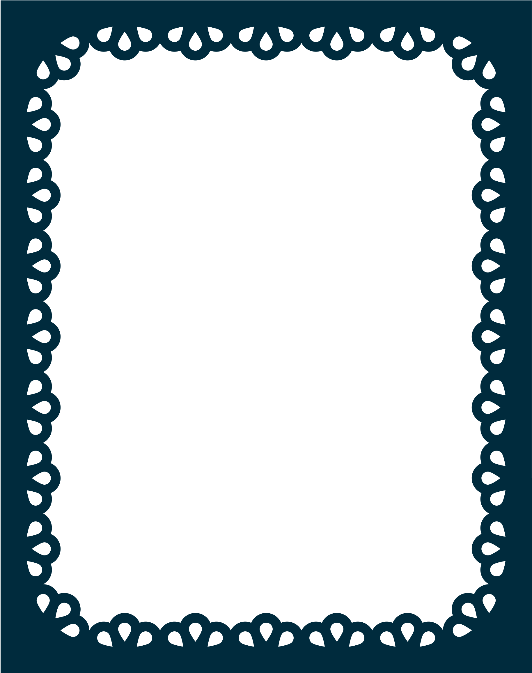 This Free Icons Png Design Of Scallop Frame (1855x2400), Png Download