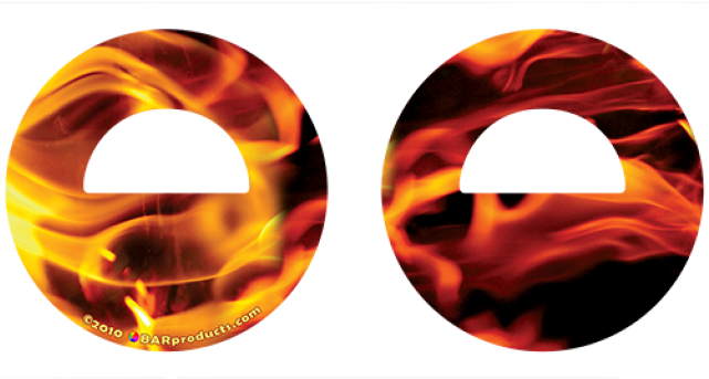 Flames Round Bottle Opener (640x640), Png Download