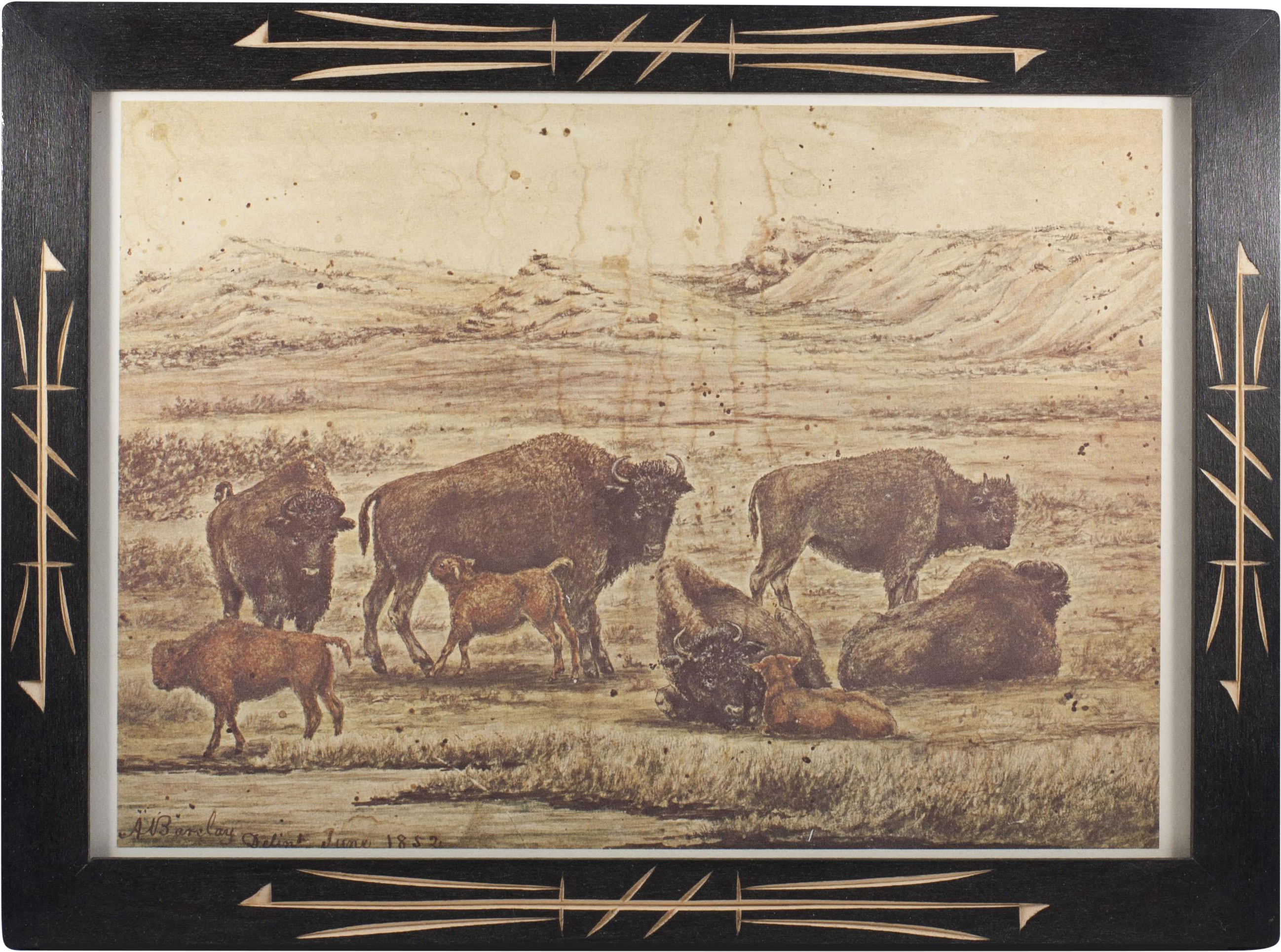 Carved Wood Frame With Vintage Western Print On Chairish - Picture Frame (2883x2143), Png Download