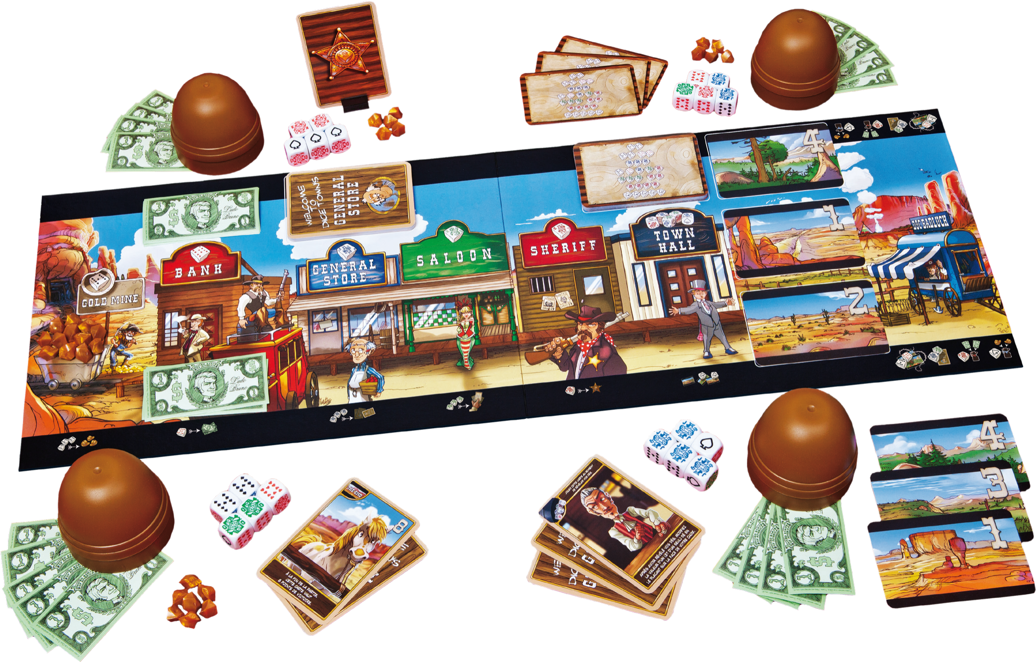 Asmodee Editions Dice Town Expansion (2098x1335), Png Download