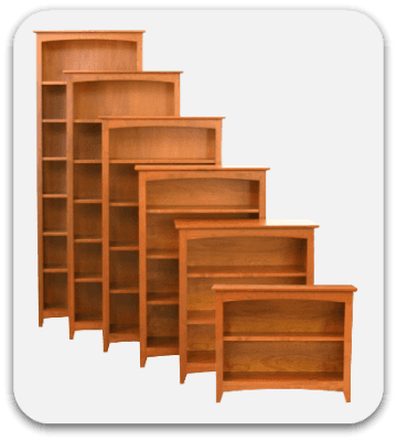 Alder Bookcases 24 Sizes 14 Stains - Real Wood Furniture Png (360x400), Png Download