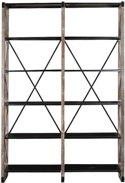 Veramonte Bookshelf - 17 Stories Colvin 88'' Etagere Bookcase, Black (300x416), Png Download