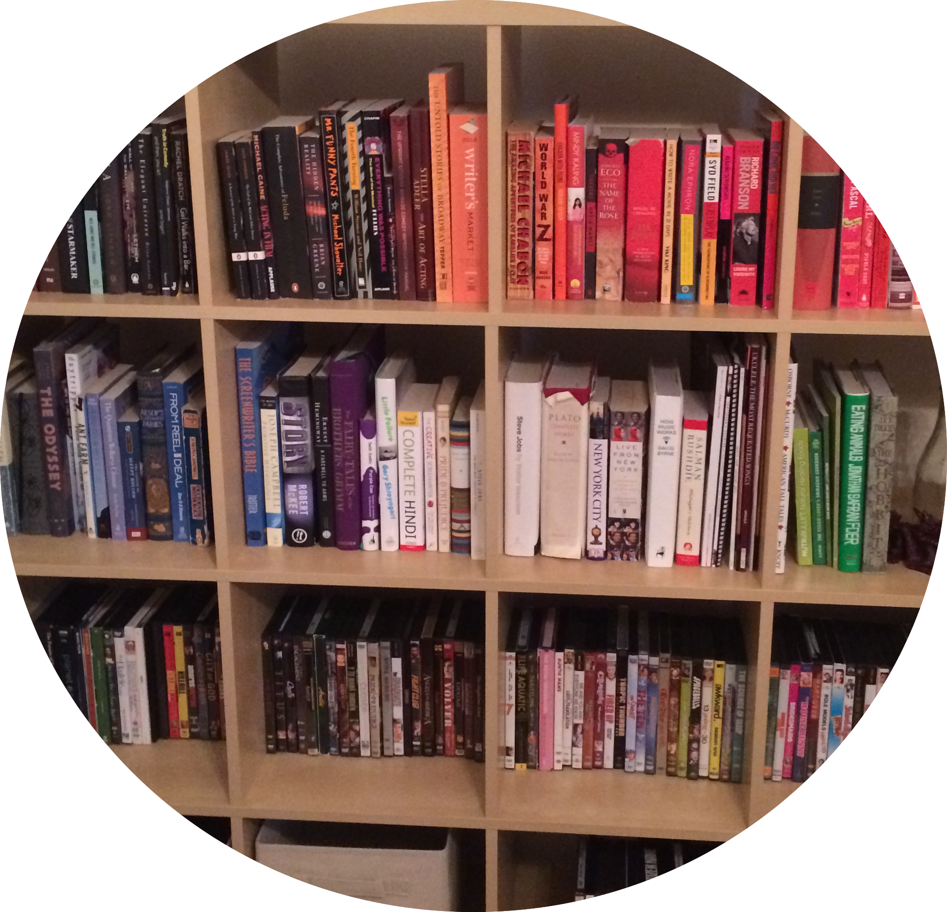Color Sorted Bookshelf - Color (1934x1862), Png Download