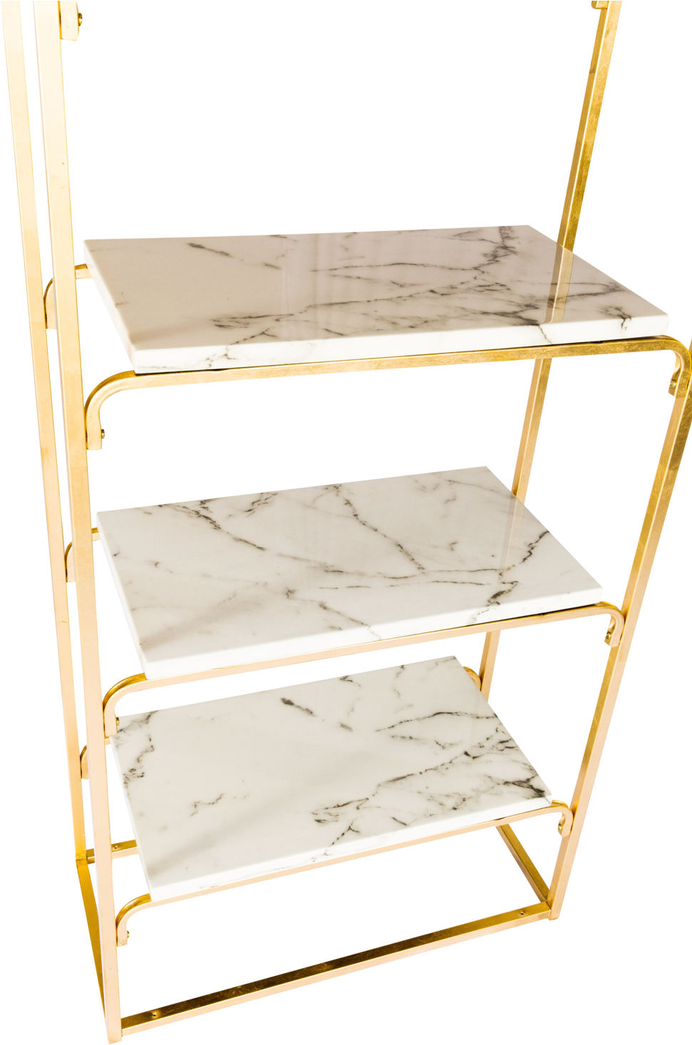 Gold And Marble Bookshelves (1000x1500), Png Download