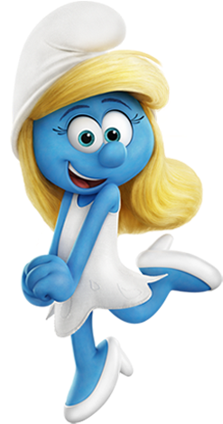 Smurfette - Female Smurf (484x494), Png Download