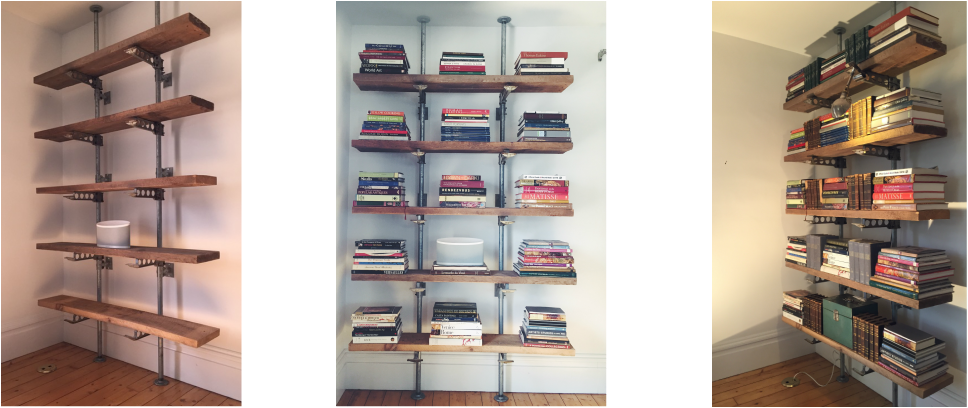 Salvage Industrial Design Bookshelf, Steampunk , Custom - Shelf (968x408), Png Download