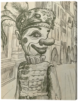 Guardian With Big Nose - Art Print: Scary Clown By Kuco At Art.com: Size: 24x18in (400x400), Png Download