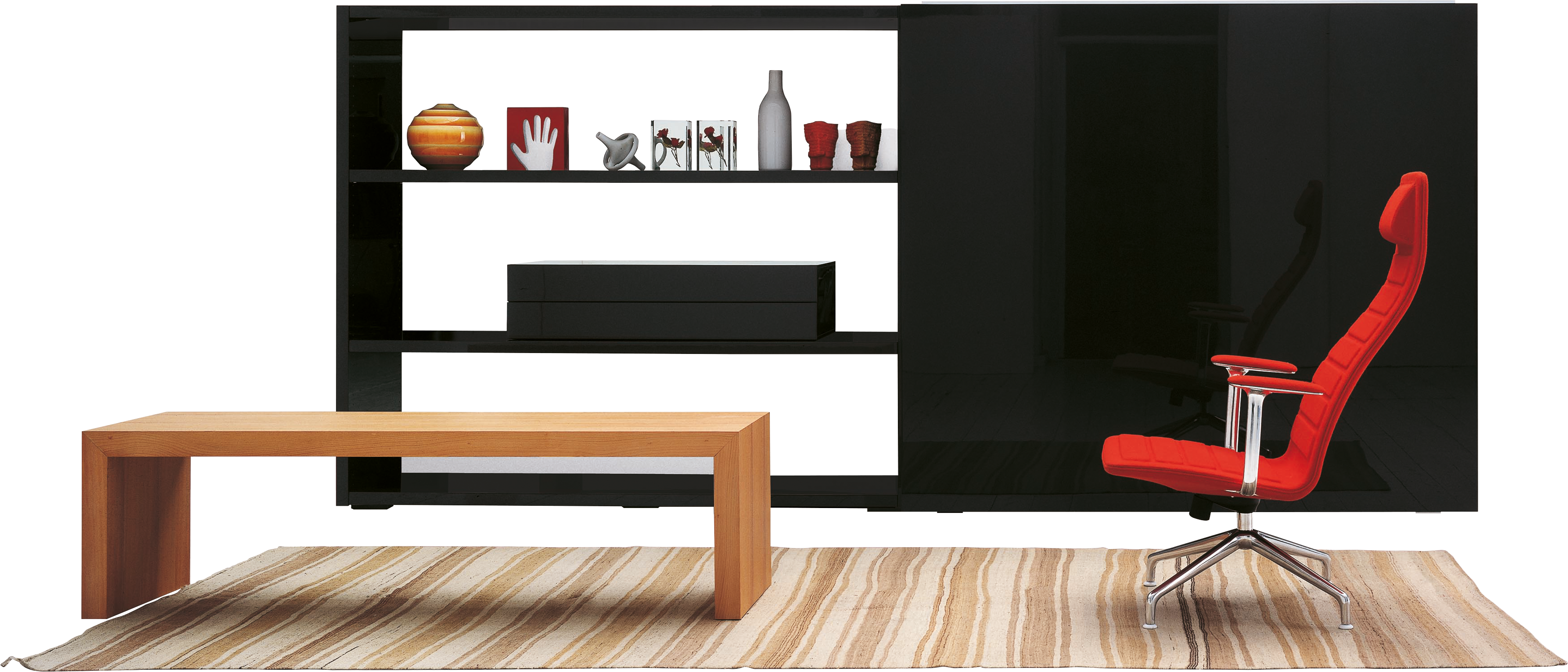 Bookshelves Png (3491x1496), Png Download