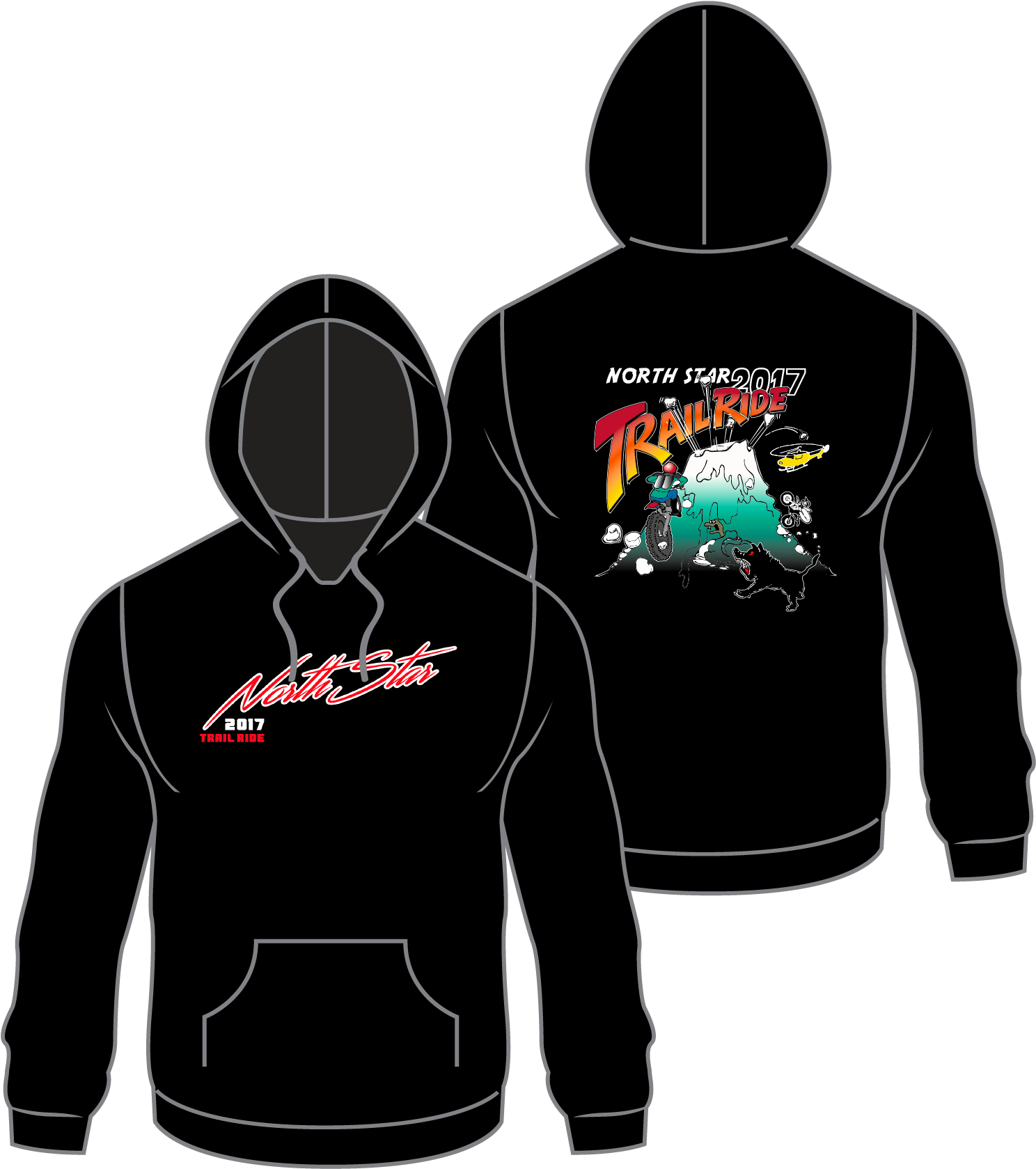 2017 North Star Trail Ride Hoodie Classic - Hoodie (1719x1720), Png Download