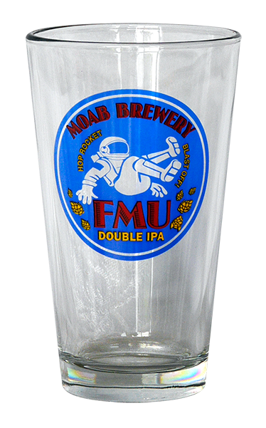 Fmu Double Ipa Logo Glass $4 - Pint Glass (389x600), Png Download