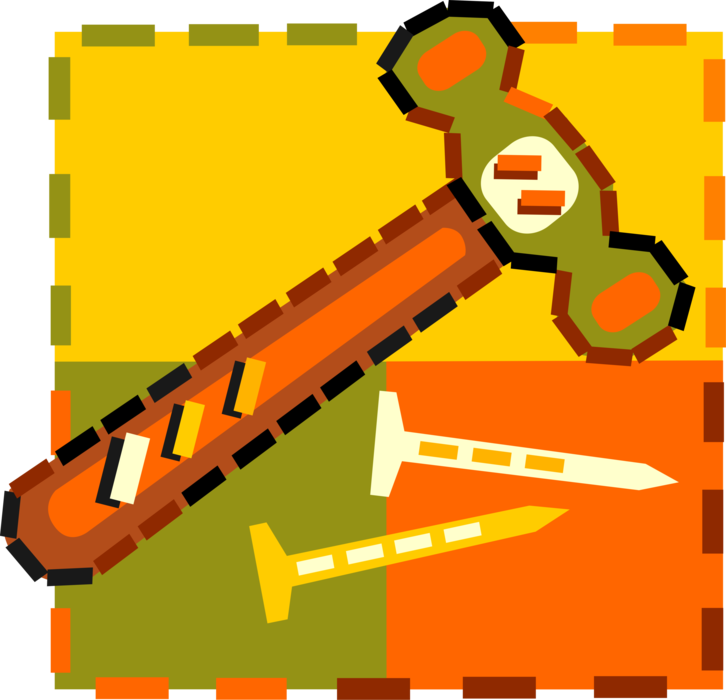 Vector Illustration Of Ball-peen Machinist Hammer Used - Illustration (726x700), Png Download