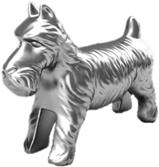 Monopoly Game Piece Dog - Monopoly Scottie Dog (400x400), Png Download
