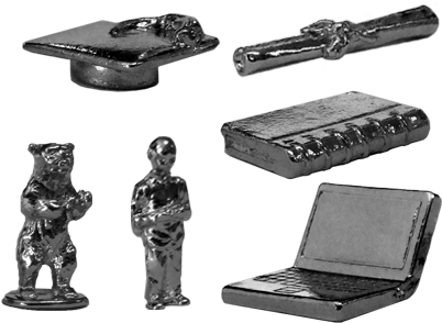 Metal Pewter Nickel Plated School Game Pieces - Metal (438x361), Png Download
