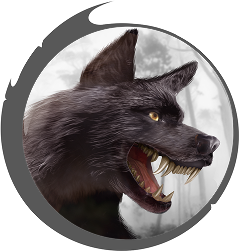 Hud Avatar Black Wolf - Wolf Online Simulator Black Wolf (482x528), Png Download