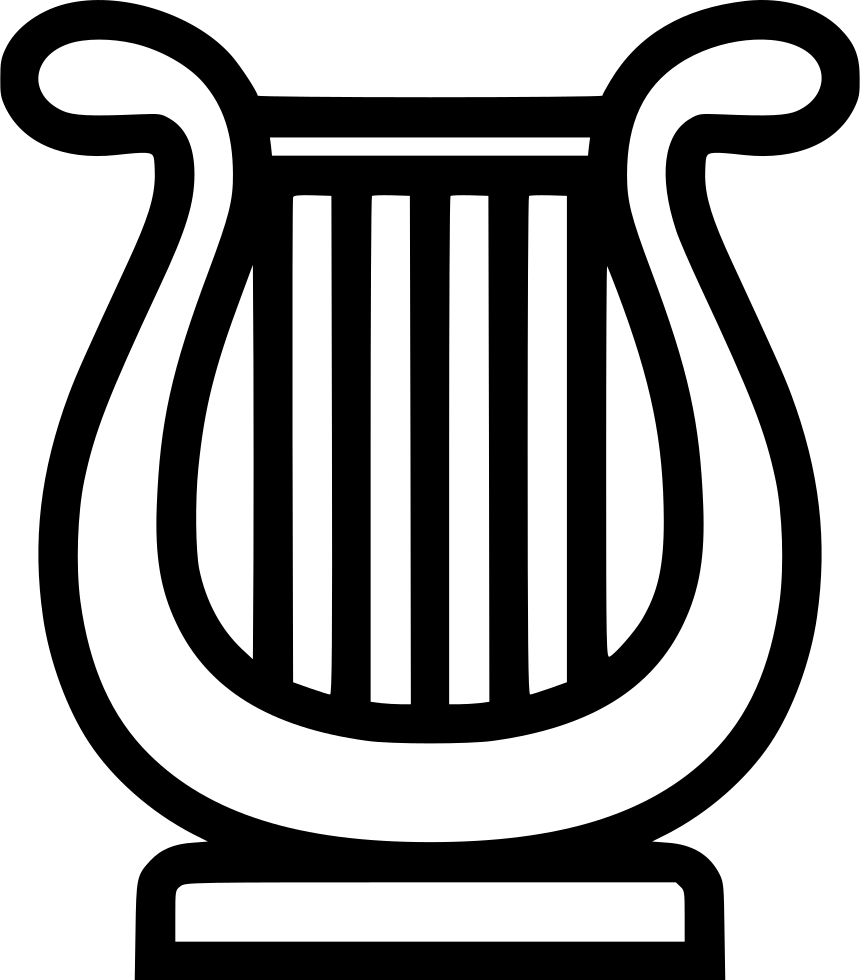 Png File Svg - Lyre Png (860x980), Png Download