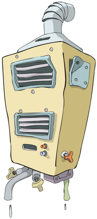 Broken Clipart Broken Bottle - Water Heating (263x500), Png Download