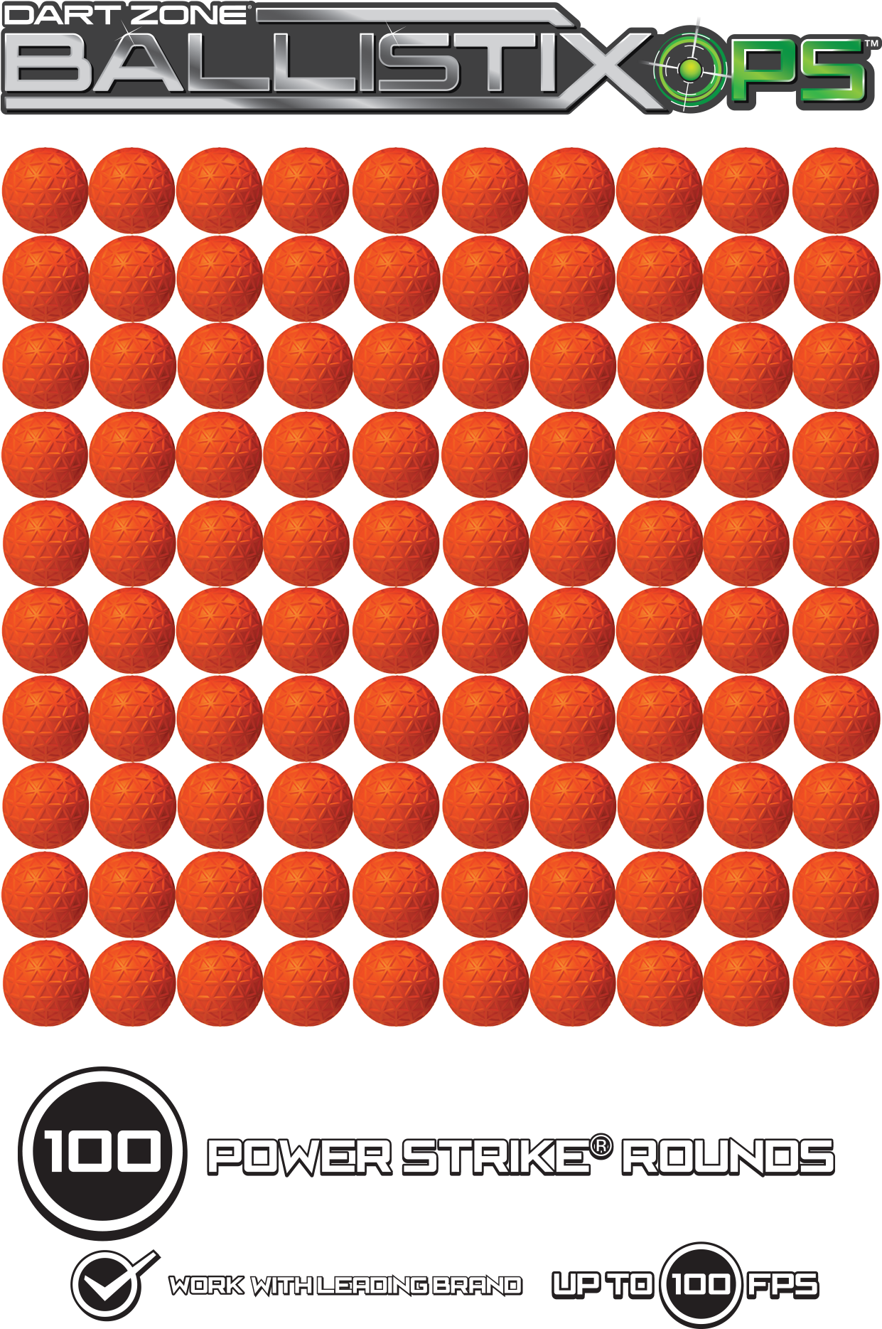 Dart Zone Ballistixops 100 Round Refill - Diy Essential Oil Sticker (1293x1935), Png Download