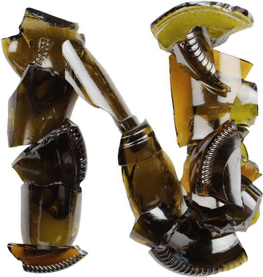 Broken Bottle Font - Bottle (595x595), Png Download