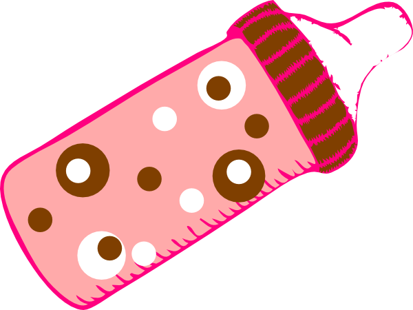 Baby Bottle Clipart - Pink Baby Bottle Clip Art (600x450), Png Download