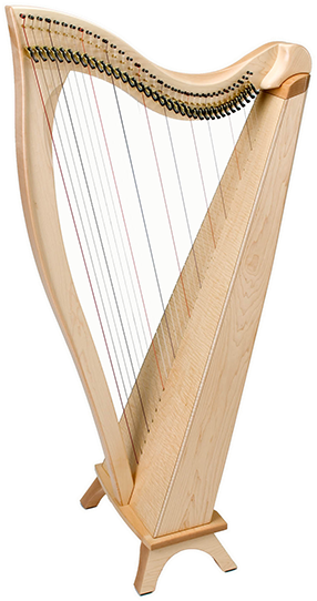 Dusty Strings Fh34 Celtic Harp - Parts Of A Harp (300x558), Png Download