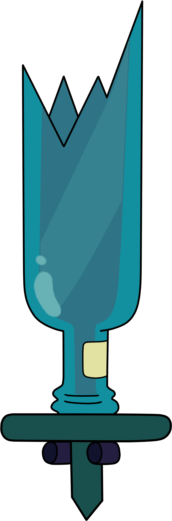 Broken Bottle Sword (770x2250), Png Download
