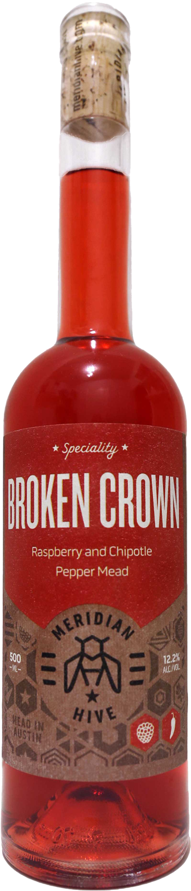 Mh Broken Crown Bottle - Glass Bottle (1000x3193), Png Download